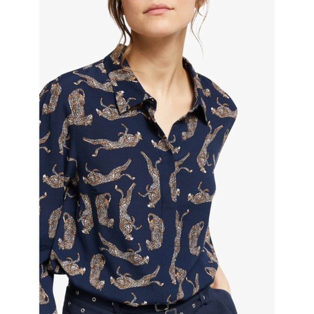 Just Female Welis Leopard Print Blouse
